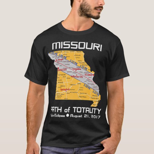 太陽のECLIPSE T PREMIUM MISSOURIマップのパス(合計) Tシャツ (正面)