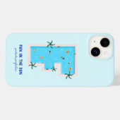 太陽のF型プールのおもしろい Case-Mate iPhoneケース (裏面 (横))