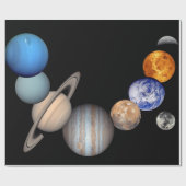 太陽のSystem Montage JPL Planet Photos ラッピングペーパー (フラット)