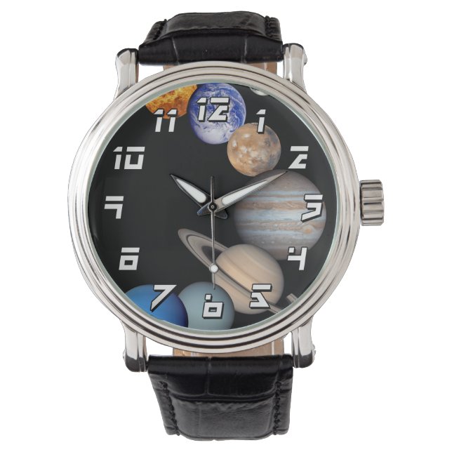 太陽のSystem Montage JPL Planet Photos 腕時計 (正面)