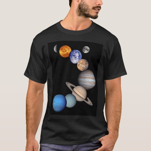太陽のSystem Montage JPL Planet Photos Tシャツ (正面)
