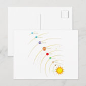 太陽のSystem Shirt Planets & Orbit Educational Ast ポストカード (正面/裏面)