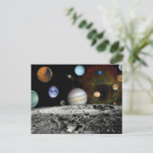 太陽のSystem Voyager Imagesモンタージュ宇宙写真 ポストカード (スタンド正面)