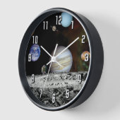 太陽のSystem Voyager Imagesモンタージュ宇宙写真 壁時計 (傾斜)