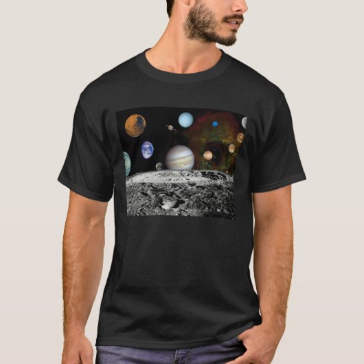 太陽のSystem Voyager Imagesモンタージュ宇宙写真 Tシャツ (正面)