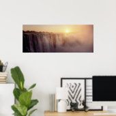 太陽はビクトリアのスプレーの後ろに昇る ポスター (ホームオフィス)