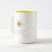 太陽は日々輝き、あなたもそうなる9 ツートーンマグカップ (正面左)