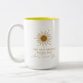 太陽は日々輝き、あなたもそうなる9 ツートーンマグカップ (左)