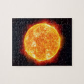 太陽は星に太陽の対してフレアを示す ジグソーパズル (横)