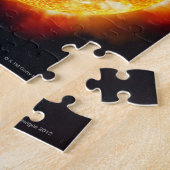 太陽は星に太陽の対してフレアを示す ジグソーパズル (側面)