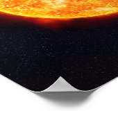 太陽は星に太陽の対してフレアを示す ポスター (角)
