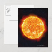 太陽は星に太陽の対してフレアを示す ポストカード (正面/裏面)