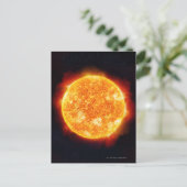 太陽は星に太陽の対してフレアを示す ポストカード (スタンド正面)