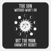 太陽は月を見て秘密を知る スクエアシール (正面)