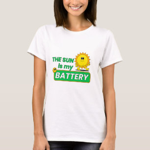 太陽は私の電池グリーンエネルギー Tシャツ