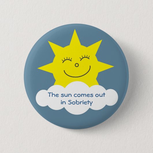 太陽は節酒のバッジに出て来ます 缶バッジ (正面)