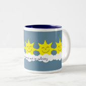 太陽は節酒のマグに出て来ます ツートーンマグカップ (正面右)