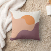 太陽は紫の丘の後ろに下る クッション (ブランケット)