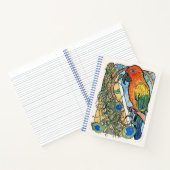 太陽は羽とヒマワリの種で構成 ノートブック (内部)