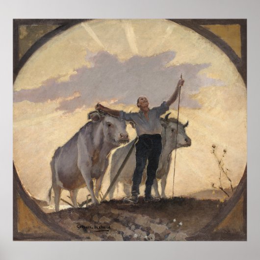 太陽への地球の賛美歌， 1892 ポスター (正面)