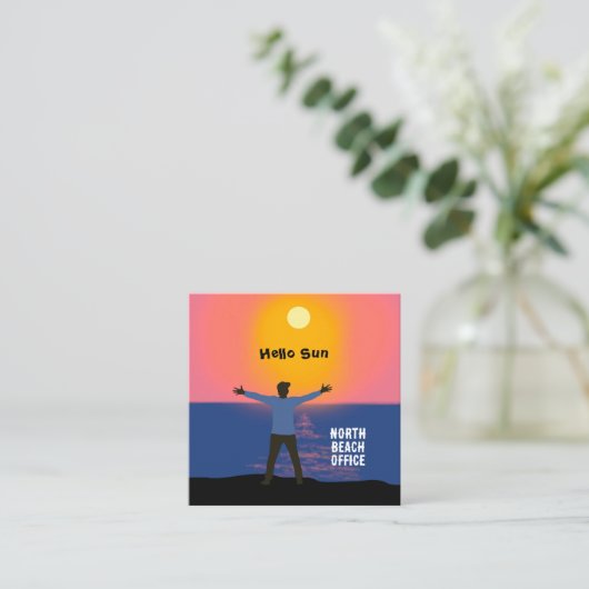 太陽への挨拶カスタム スクエア名刺 (スタンド正面)