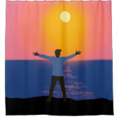 太陽への挨拶 シャワーカーテン (正面)