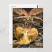 太陽をまとった女と赤い龍 ポストカード (正面/裏面)