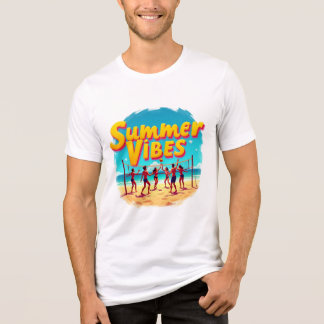 太陽をスパイク:夏のバイブが爆発 トライブレンドTシャツ