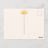 太陽をテーマにした赤ちゃんシャワーありがとう ポストカード (裏面)