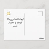 太陽を一周おめでとう！赤ちゃんの1歳の誕生日 ポストカード (裏面)