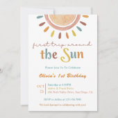 太陽を一周した初めての誕生日 招待状 (正面)