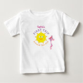 太陽を一周するファーストバースデー ベビーTシャツ (正面)