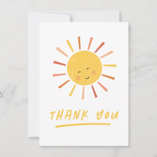 太陽を一周する初めての旅の子供の誕生日 サンキューカード (正面)