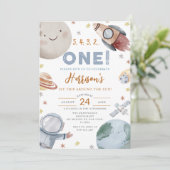 太陽を一周する初めての旅 スペース 1歳の誕生日 招待状 (スタンド正面)