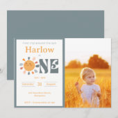 太陽を一周する初めての旅 フォト ニュートラル 招待状 (正面/裏面)