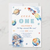 太陽を一周する初めての誕生日パーティー 招待状 (正面)