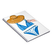 太陽を吸収する – 青い水着 ノートブック (右側)