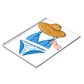 太陽を吸収する – 青い水着 ノートブック (左側)