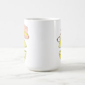 太陽を吸収 – 黄色の水着 コーヒーマグカップ (中央)
