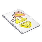 太陽を吸収 – 黄色の水着 ノートブック (右側)