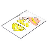 太陽を吸収 – 黄色の水着 ノートブック (左側)