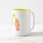 太陽を待っている ツートーンマグカップ (正面右)