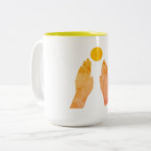 太陽を待っている ツートーンマグカップ (正面左)