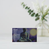 太陽を持つ仏の彫像 名刺 (スタンド正面)