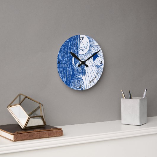 太陽を時計の中で照らす ラウンド壁時計 (オフィス)