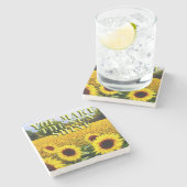 太陽を照らす石コースター ストーンコースター (横)