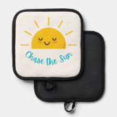 太陽を追う 鍋敷き (正面/裏面)