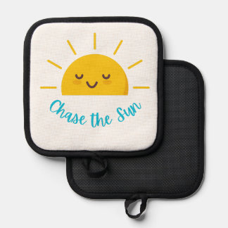 太陽を追う 鍋敷き