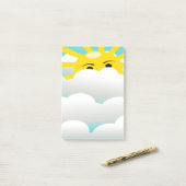 太陽を隠す ポストイット (デスク上)