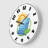 太陽エネルギーの時計 ラージ壁時計 (傾斜)